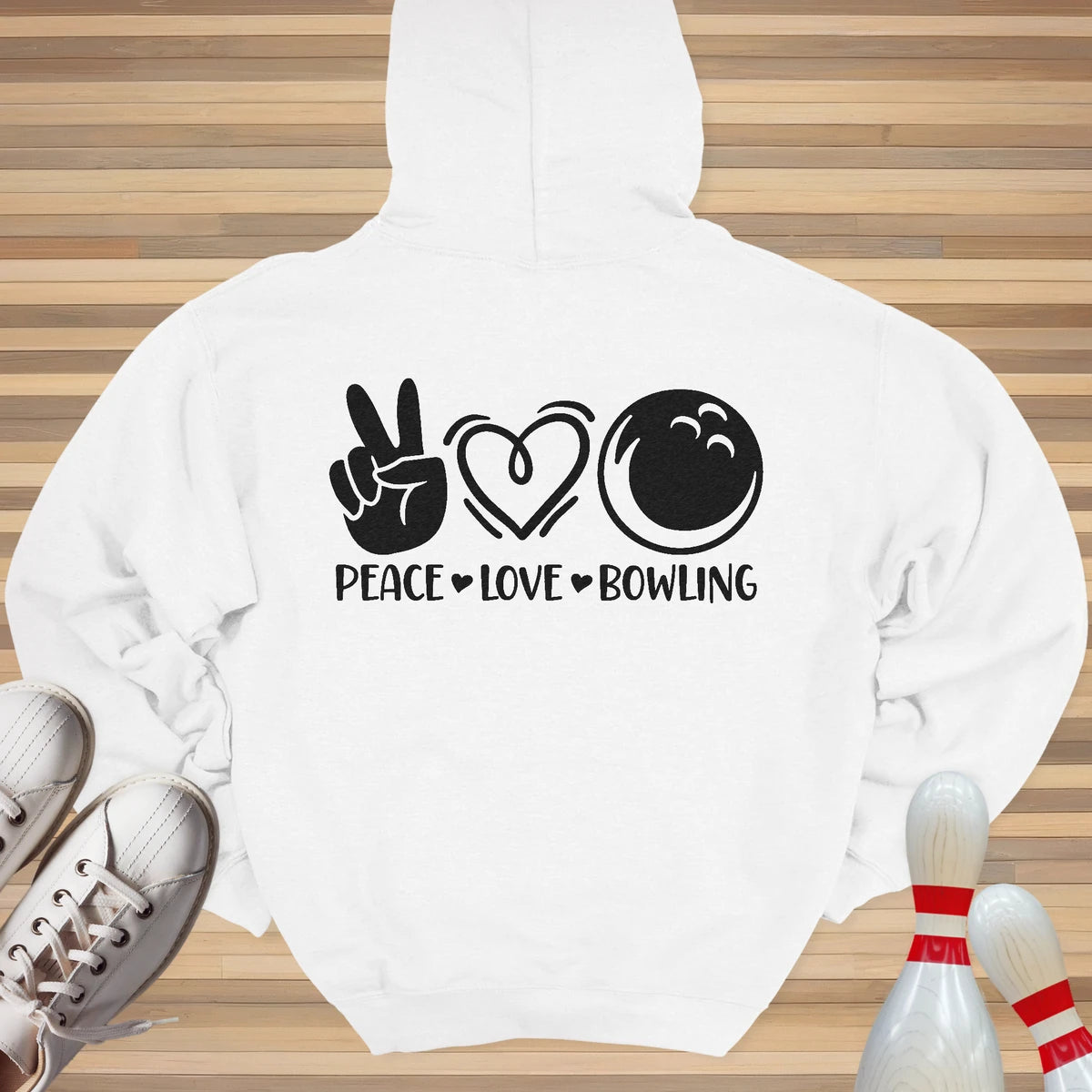 Peace Love Bowling Hoodie