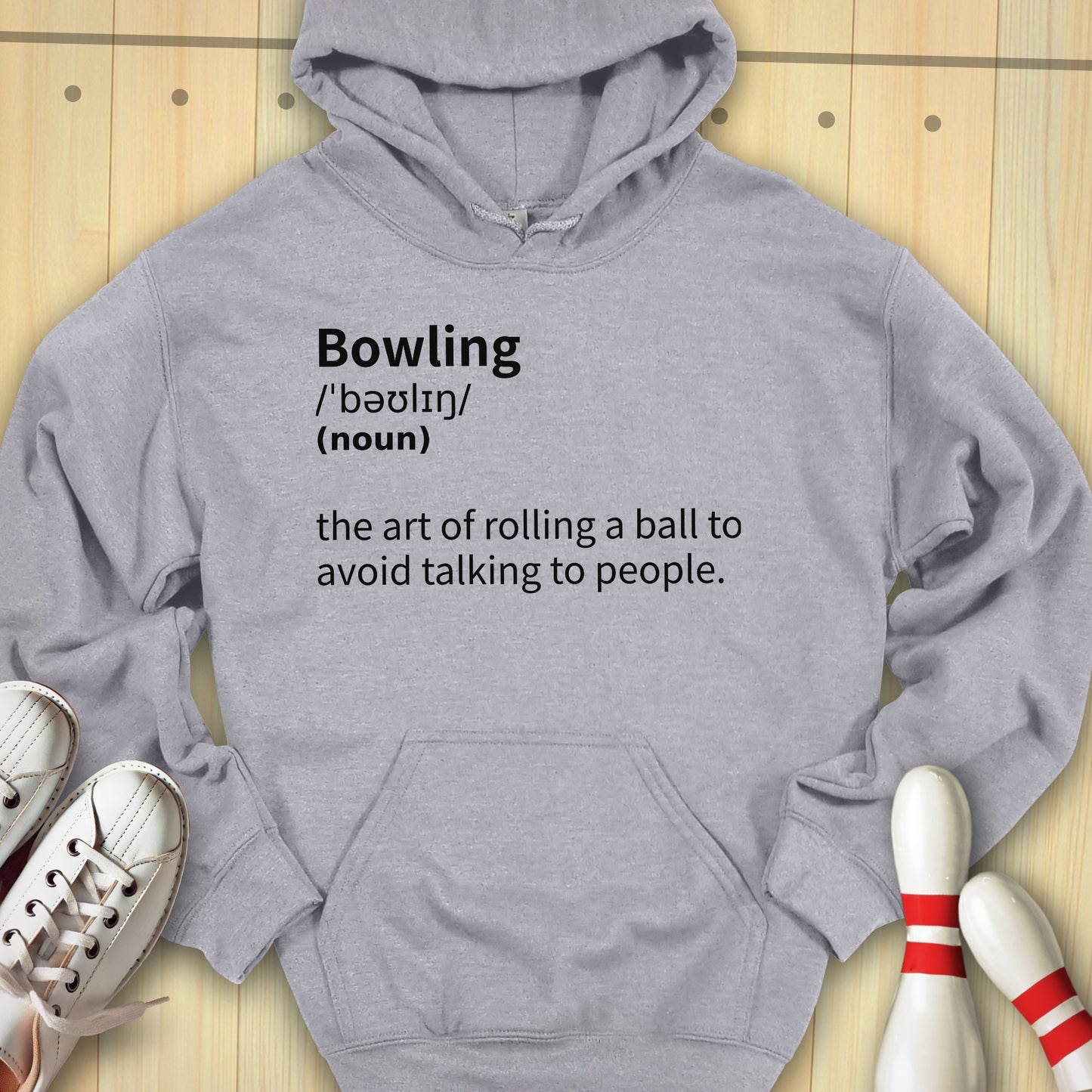 Bowling Definition Hooded Sweatshirt