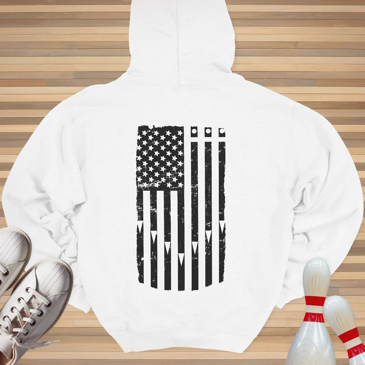 Lane Flag White Hoodie