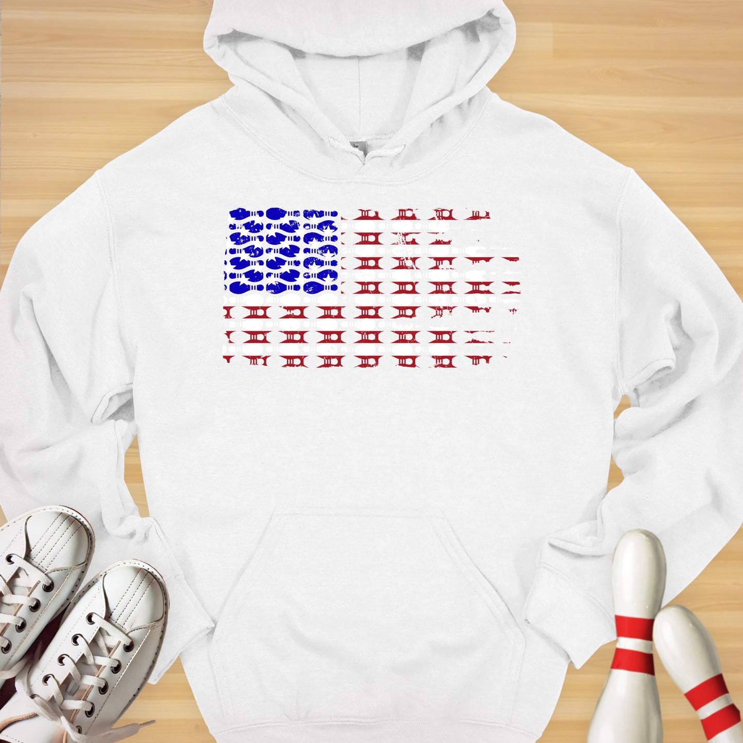Bowling US Flag Hoodie