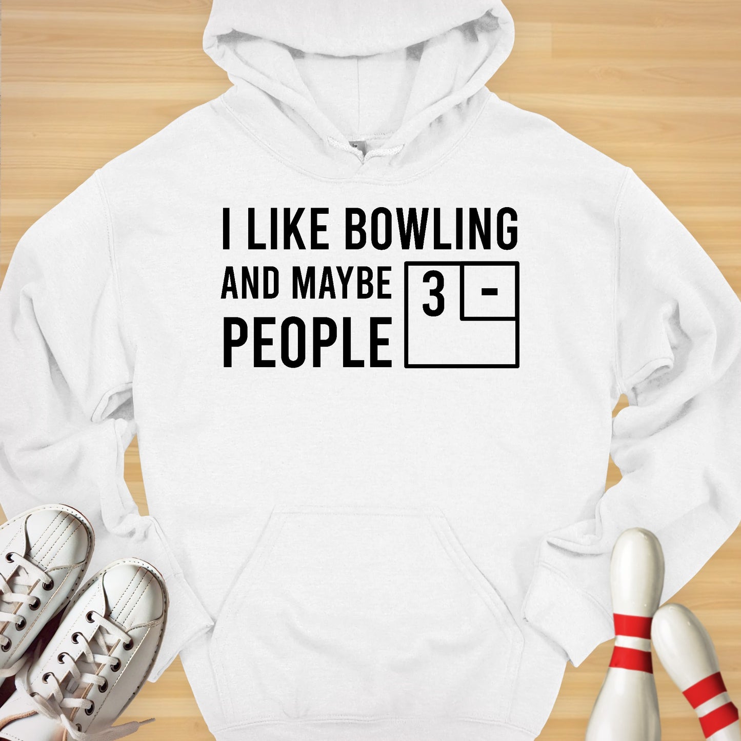 Bowling & Maybe 3 People Scoreboard Hoodie