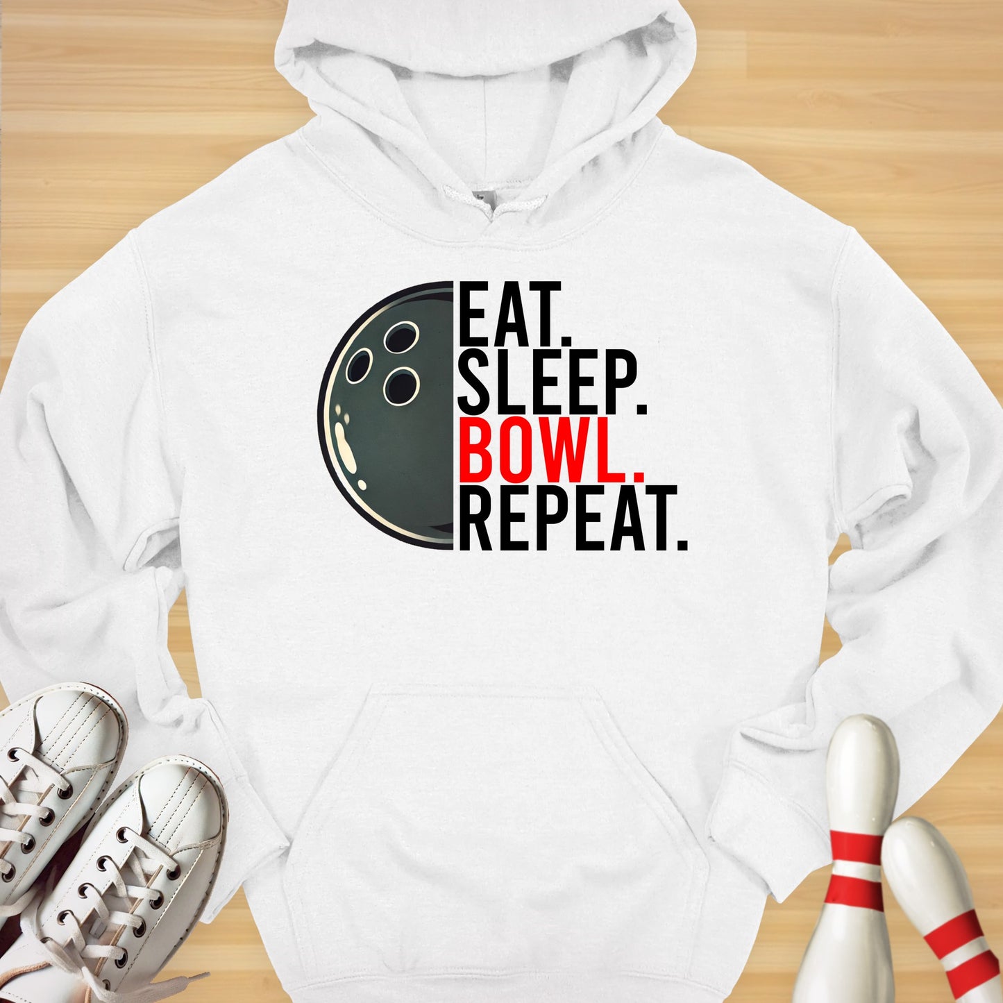 Eat Sleep Bowl Repeat Hoodie