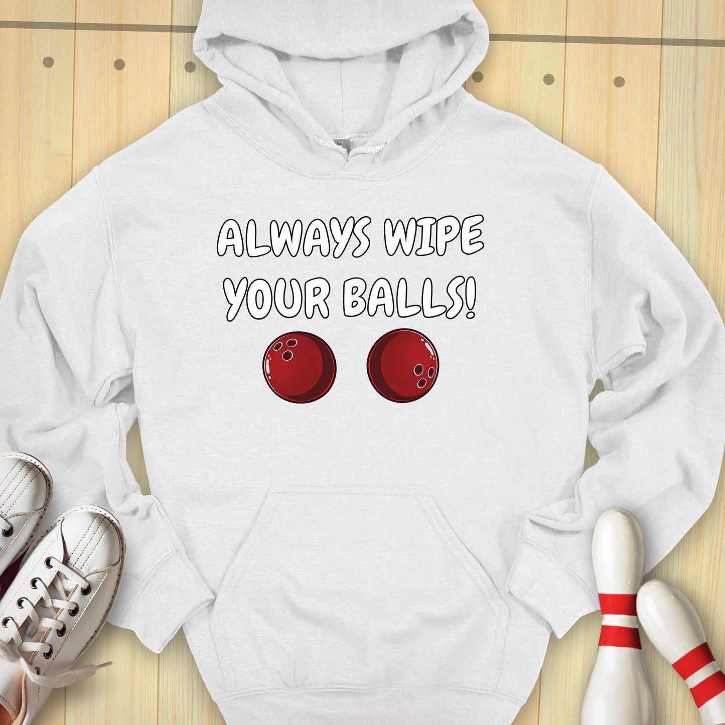 Always Wipe Cartoon Hooded Sweatshirt