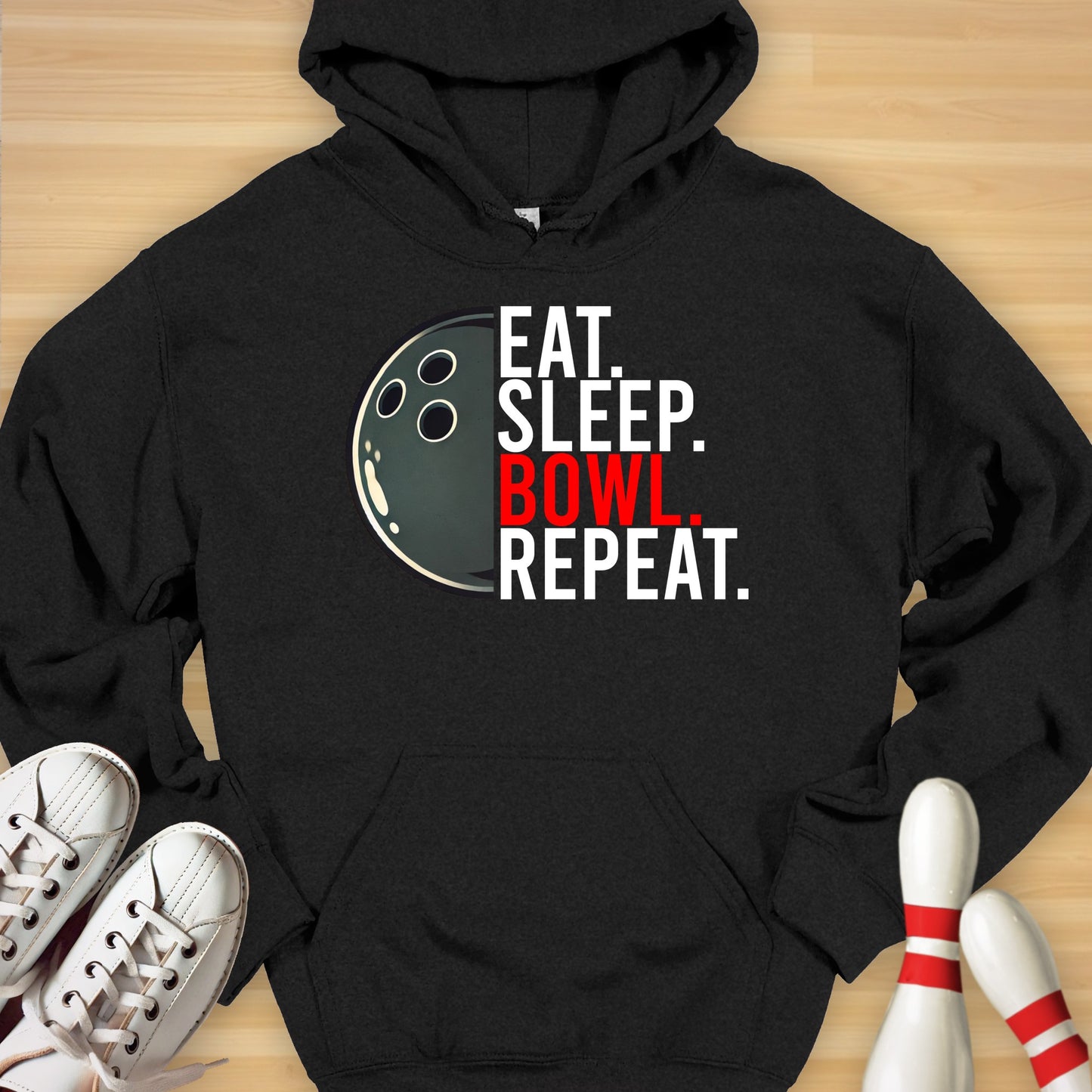 Eat Sleep Bowl Repeat Hoodie