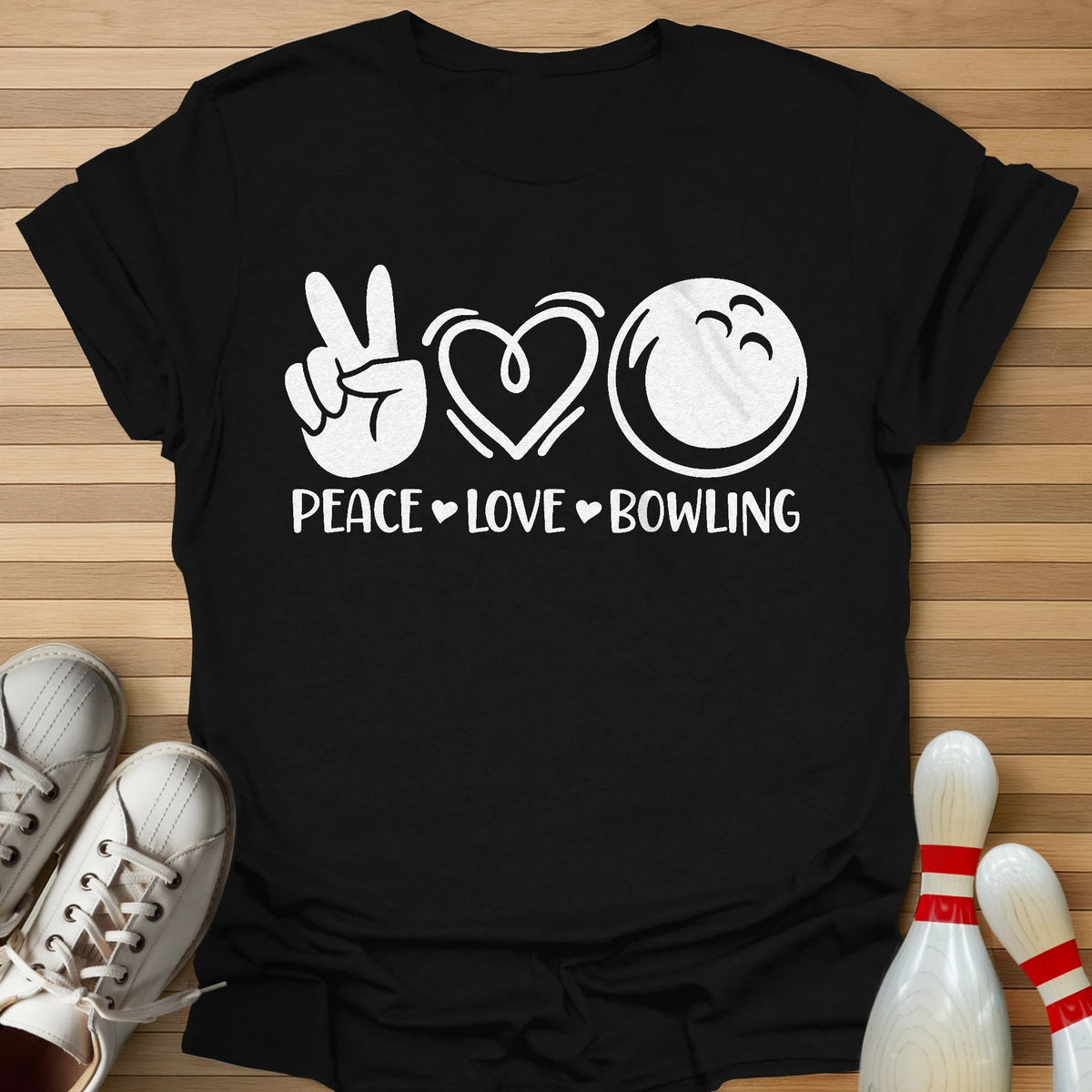 Peace Love Bowling T-Shirt