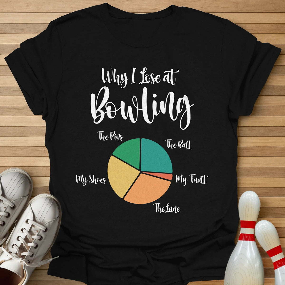 Why I Lose Pie Chart T-Shirt