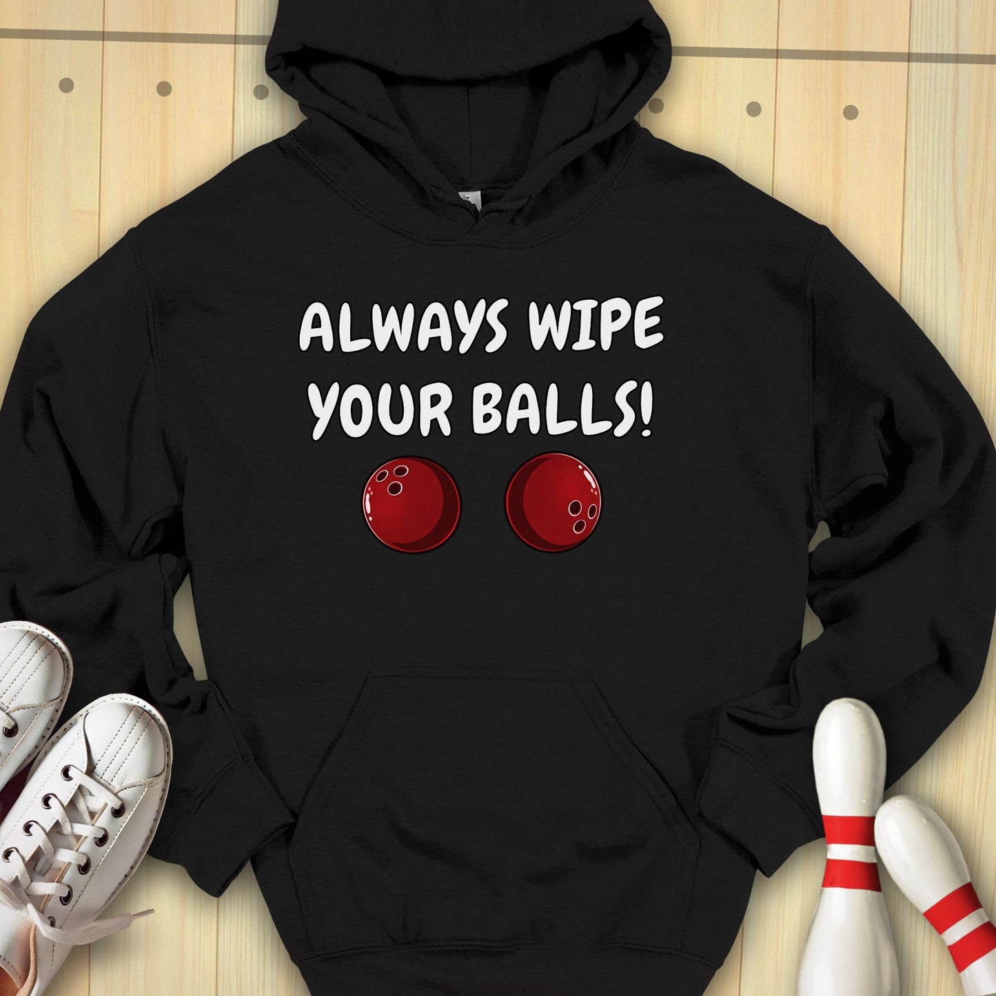 Always Wipe Cartoon Hooded Sweatshirt