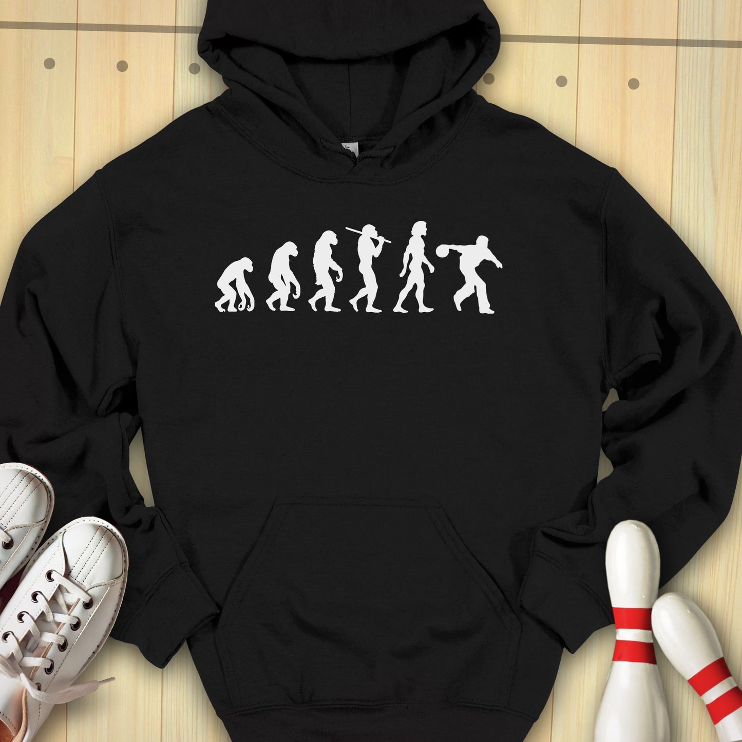 Evolution Of Bowling Hooded Sweatshirt