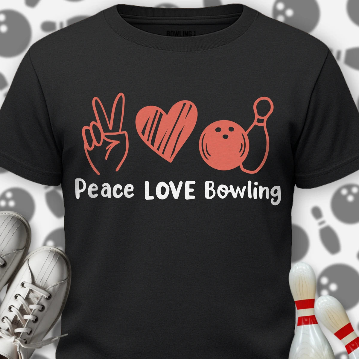 Peace Love & Bowling T-Shirt