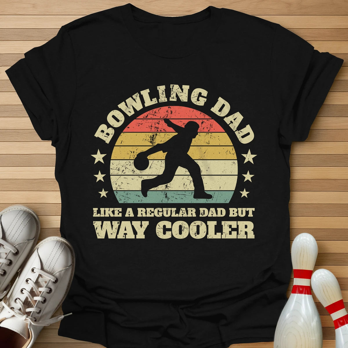 Bowling Dad Way Cooler Sunrise T-Shirt