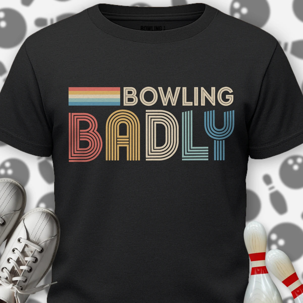 Retro Bowling Badly T-Shirt