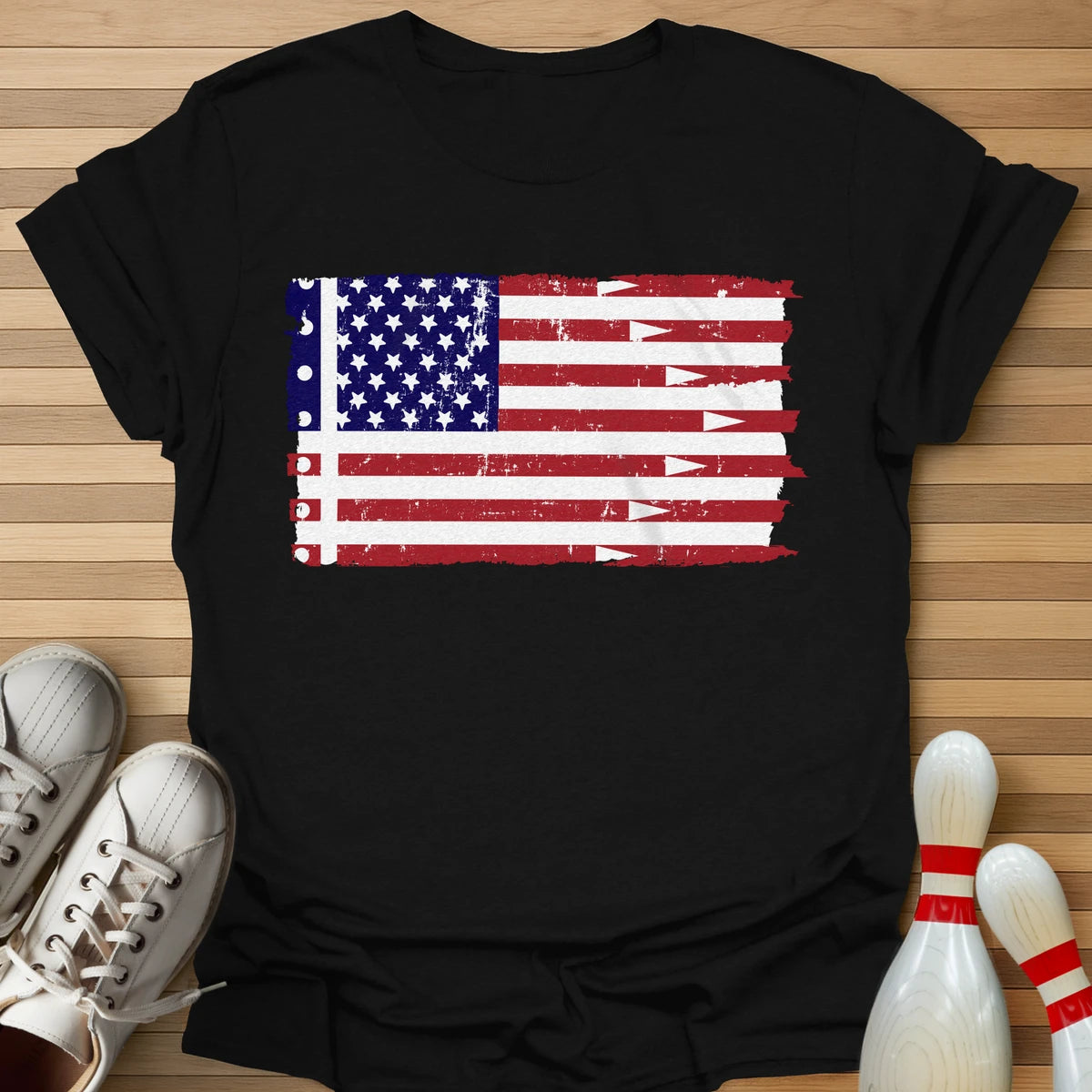 Vertical Color Lane Flag T-Shirt