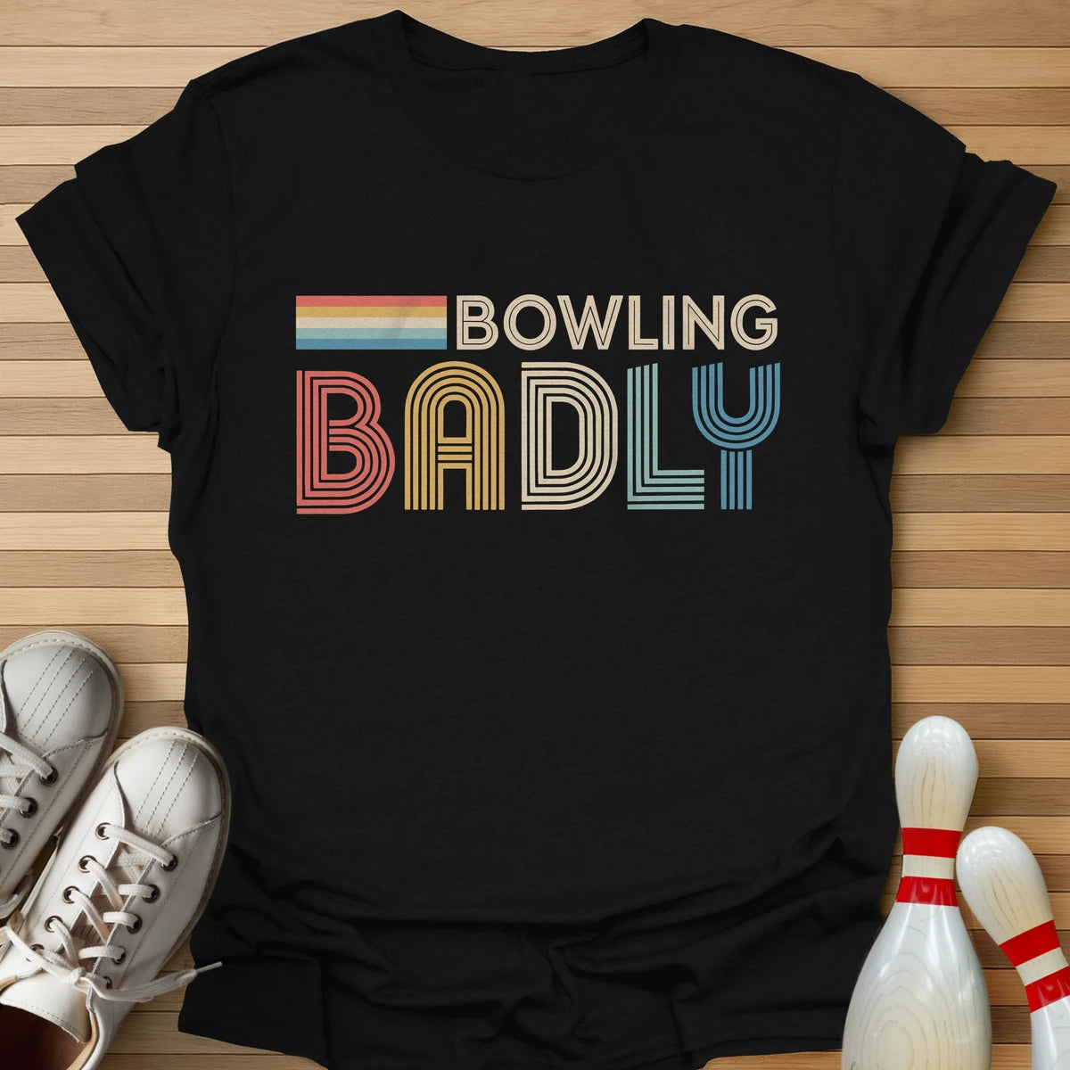 Retro Bowling Badly T-Shirt