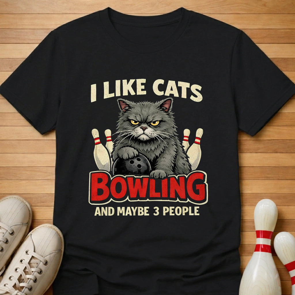 Cat Loving Bowler T-Shirt