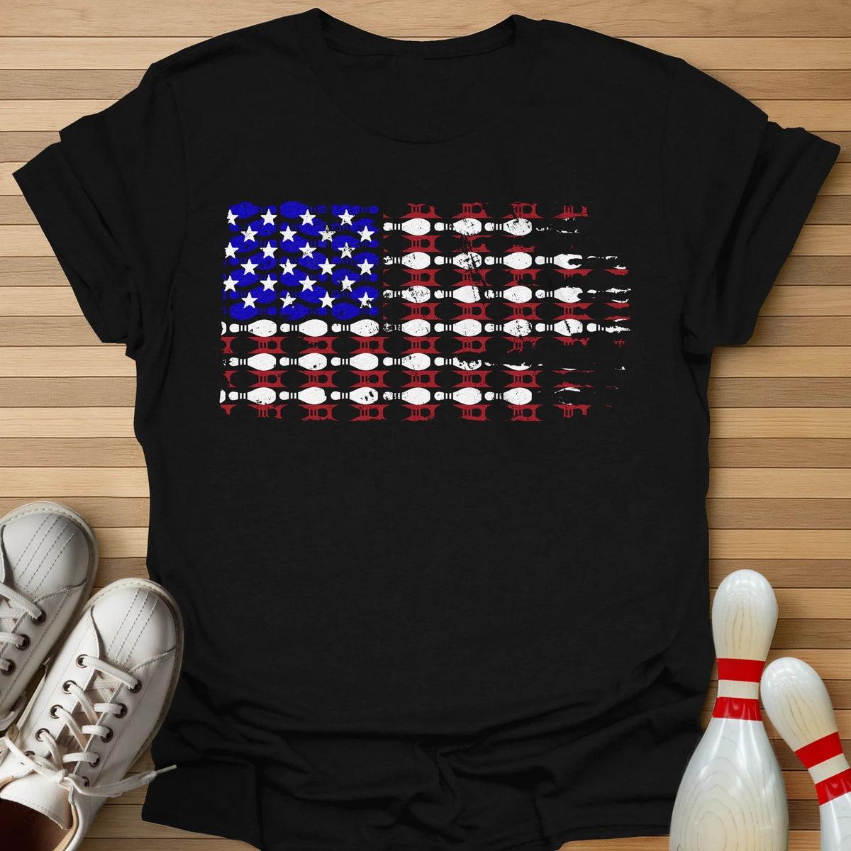 Bowling US Flag T-Shirt