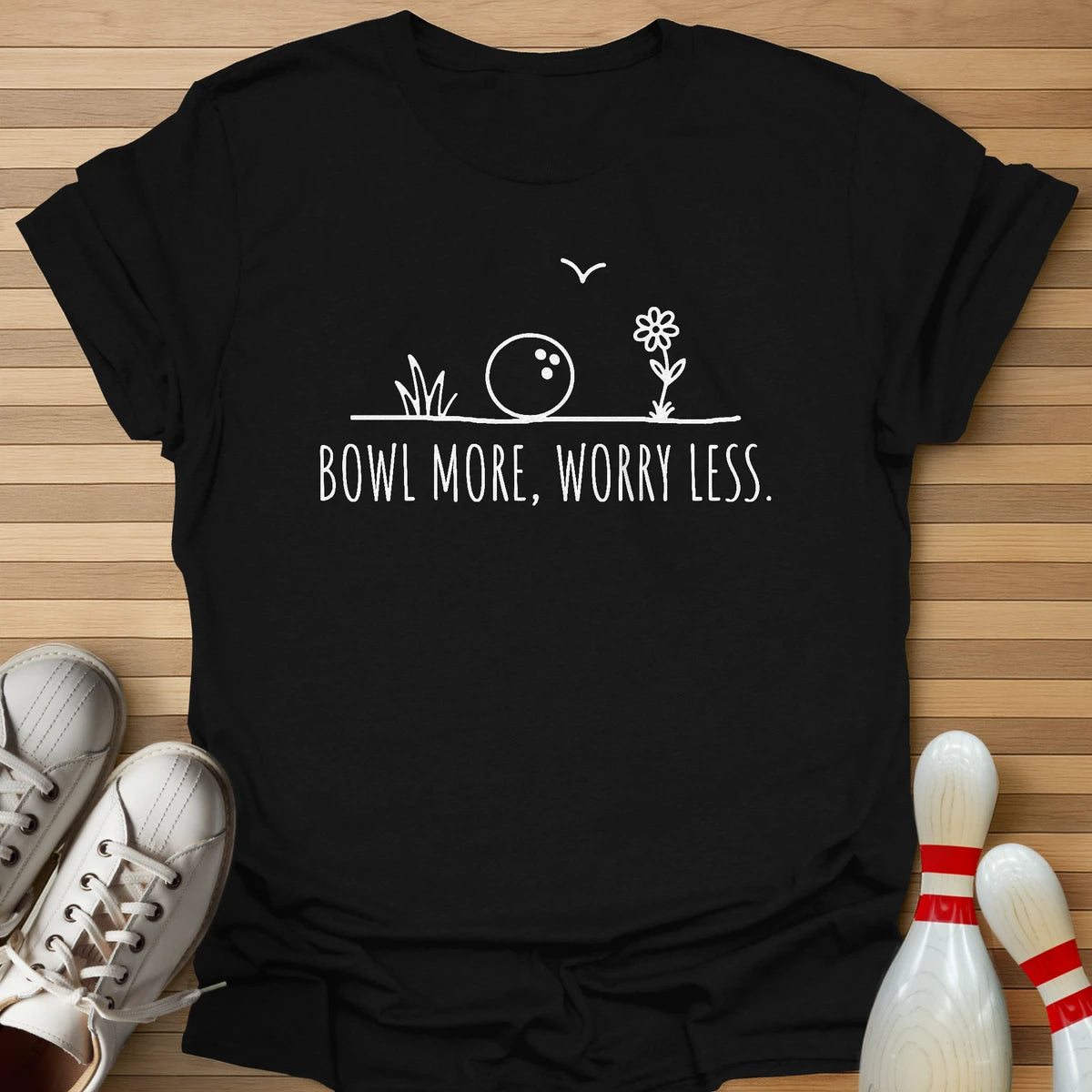 Bowl More Worry Less T-Shirt