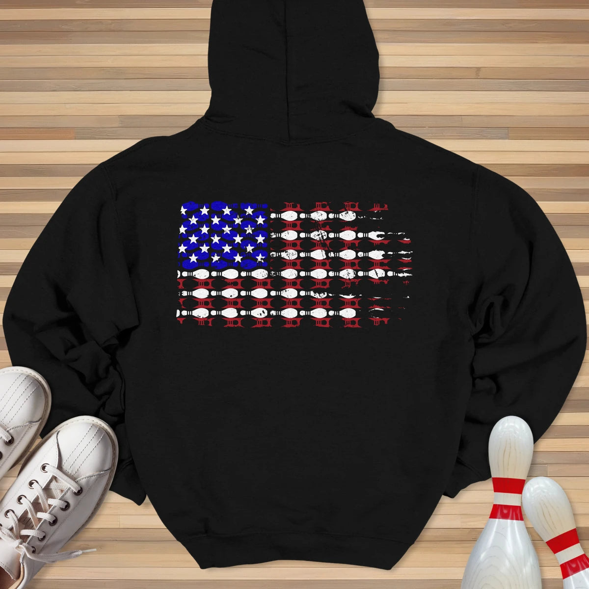 Bowling US Flag Hoodie