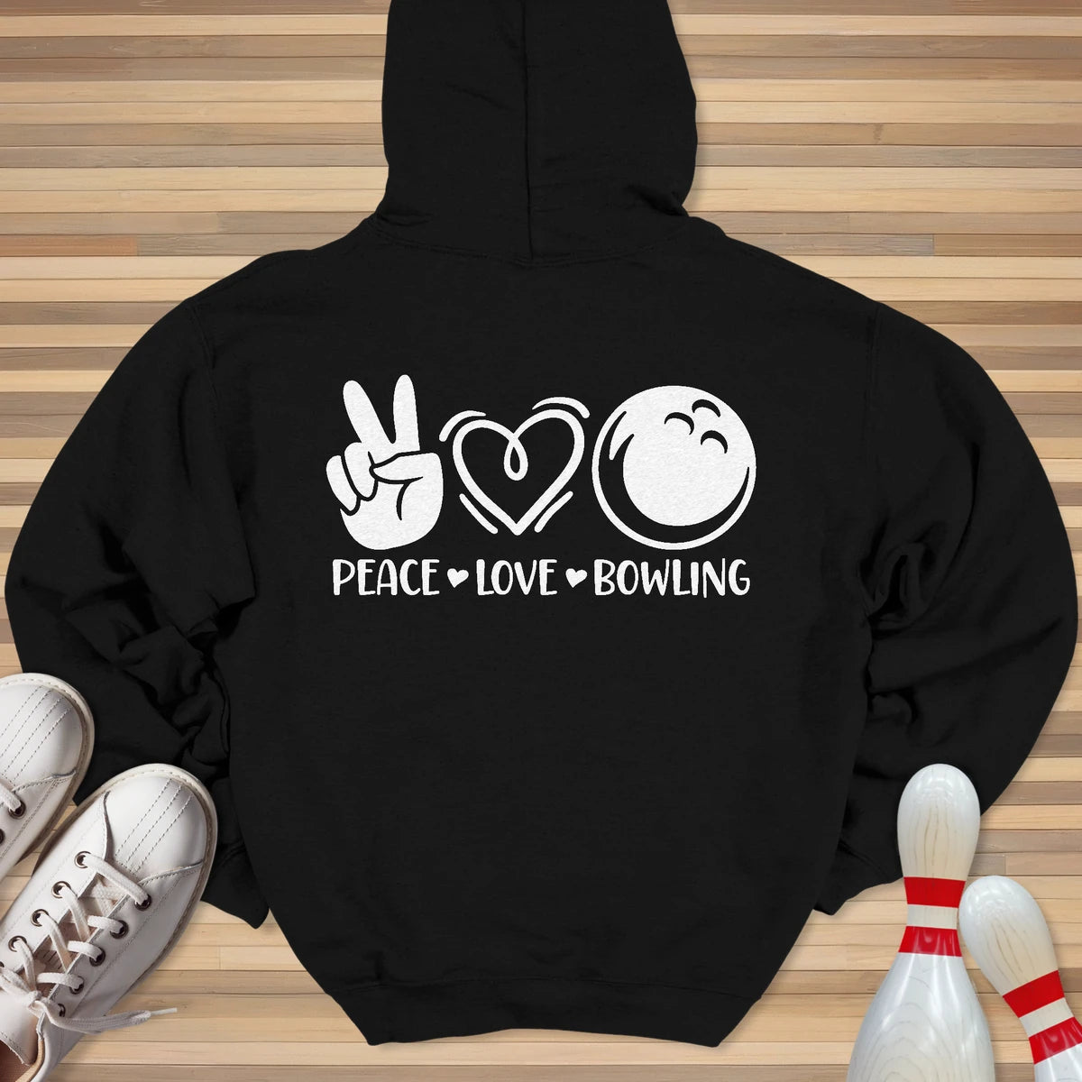 Peace Love Bowling Hoodie