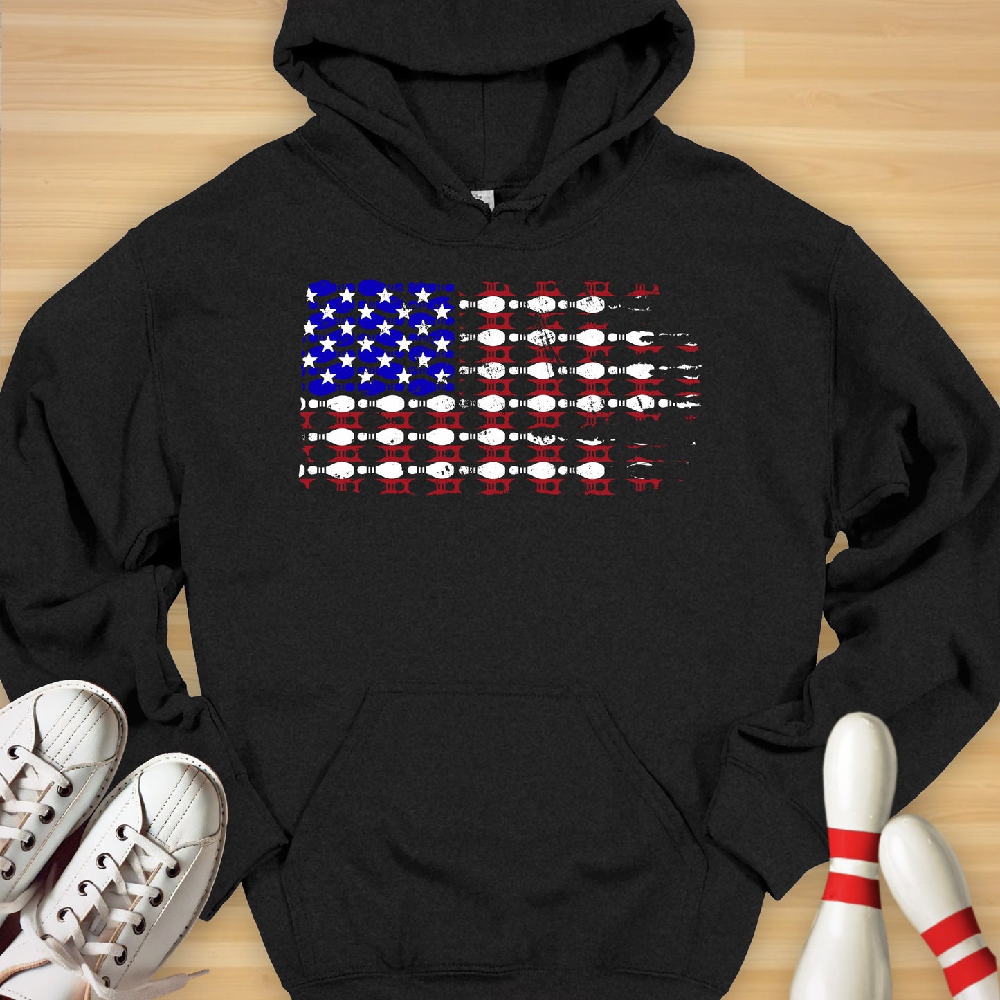 Bowling US Flag Hoodie