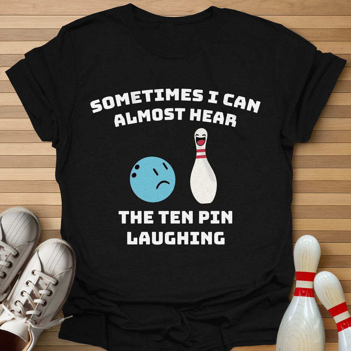 Ten Pin Laughing Cartoon T-Shirt