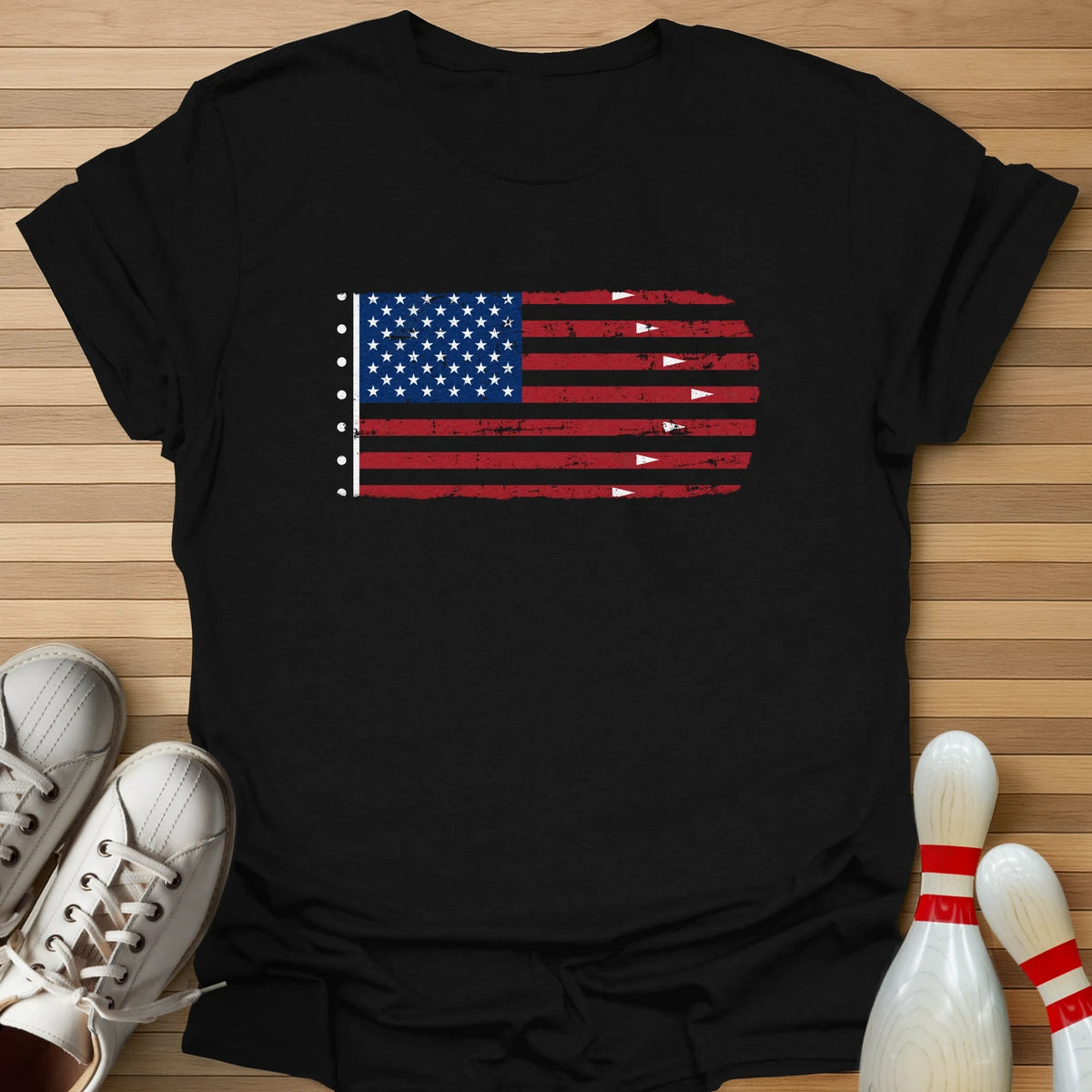 Bowling US Flag T-Shirt