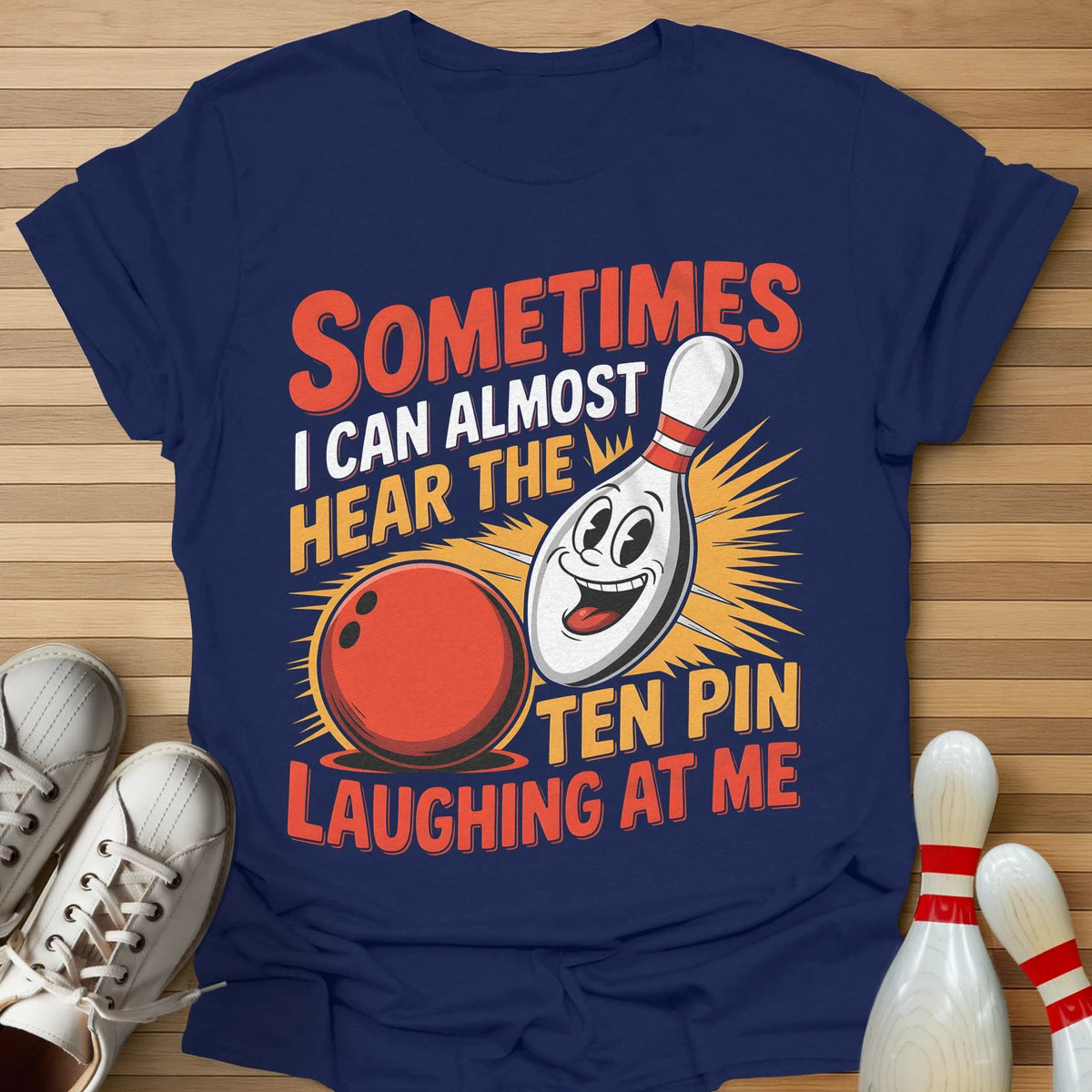 Ten Pin Laughing Retro T-Shirt