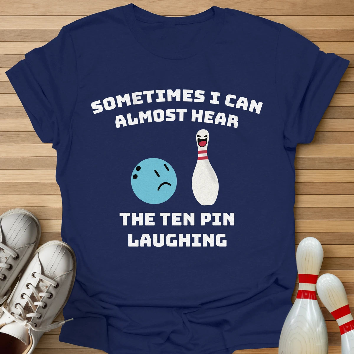 Ten Pin Laughing Cartoon T-Shirt