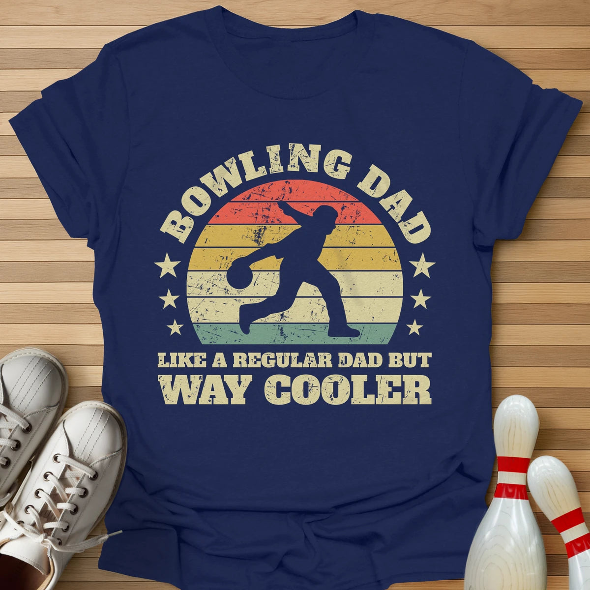 Bowling Dad Way Cooler Sunrise T-Shirt