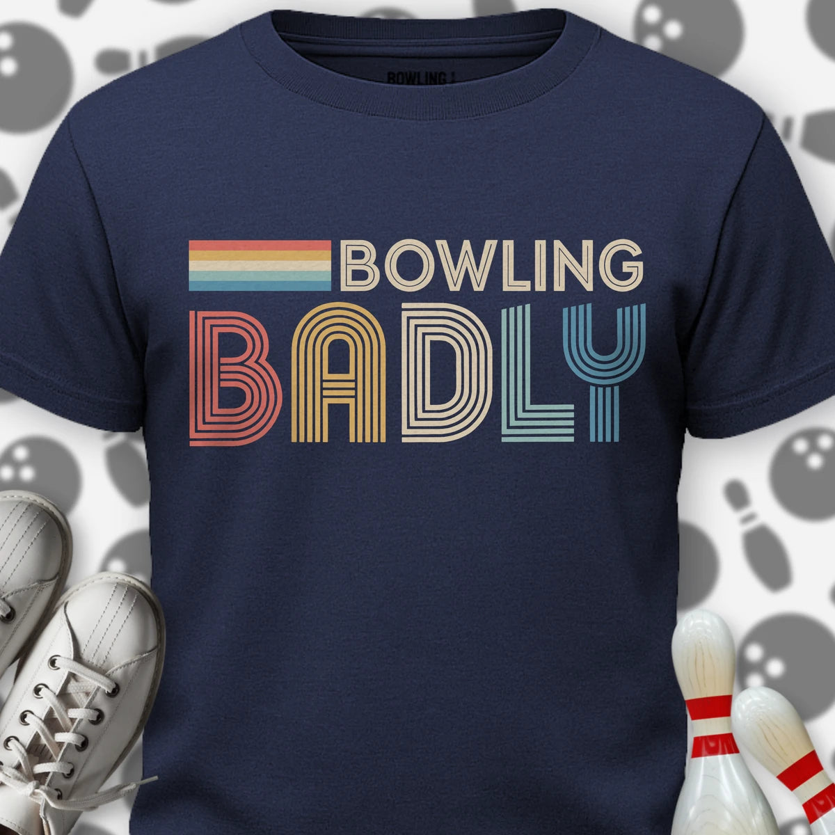 Retro Bowling Badly T-Shirt