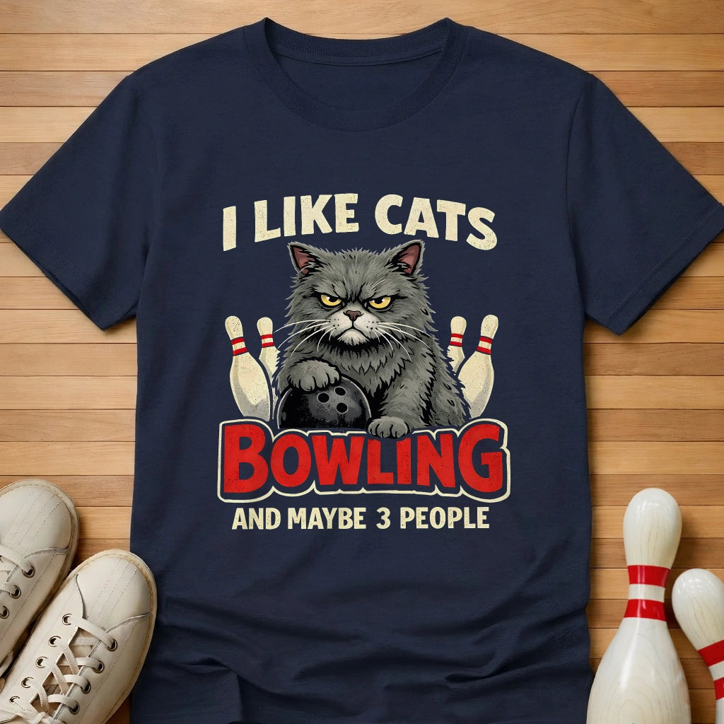 Cat Loving Bowler T-Shirt
