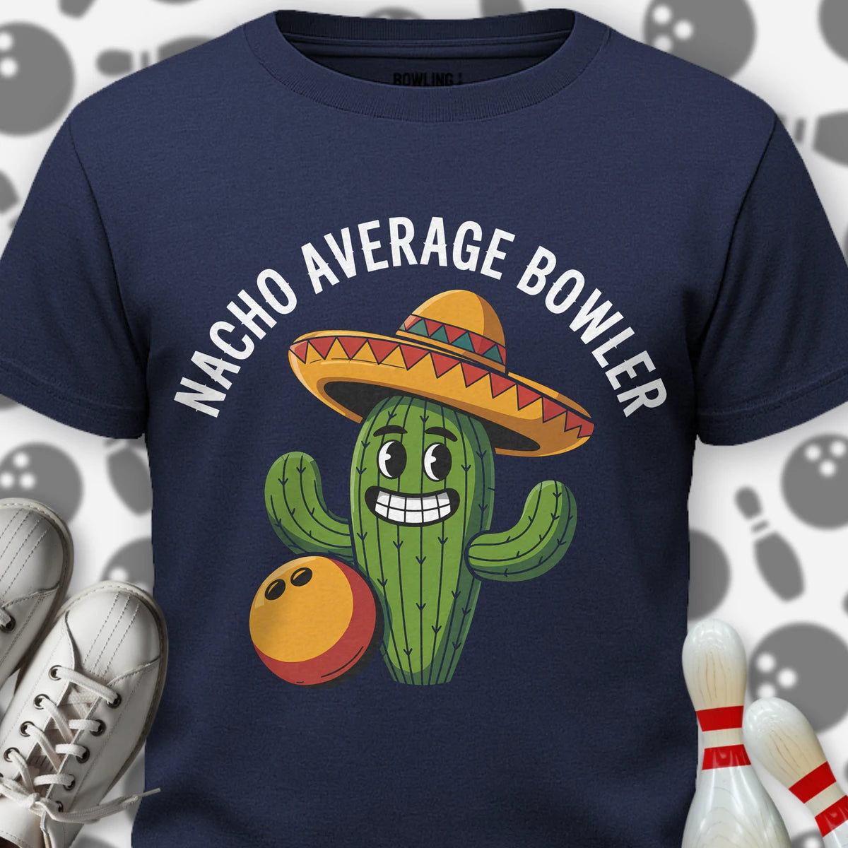 Nacho Average Bowler Cactus T-Shirt