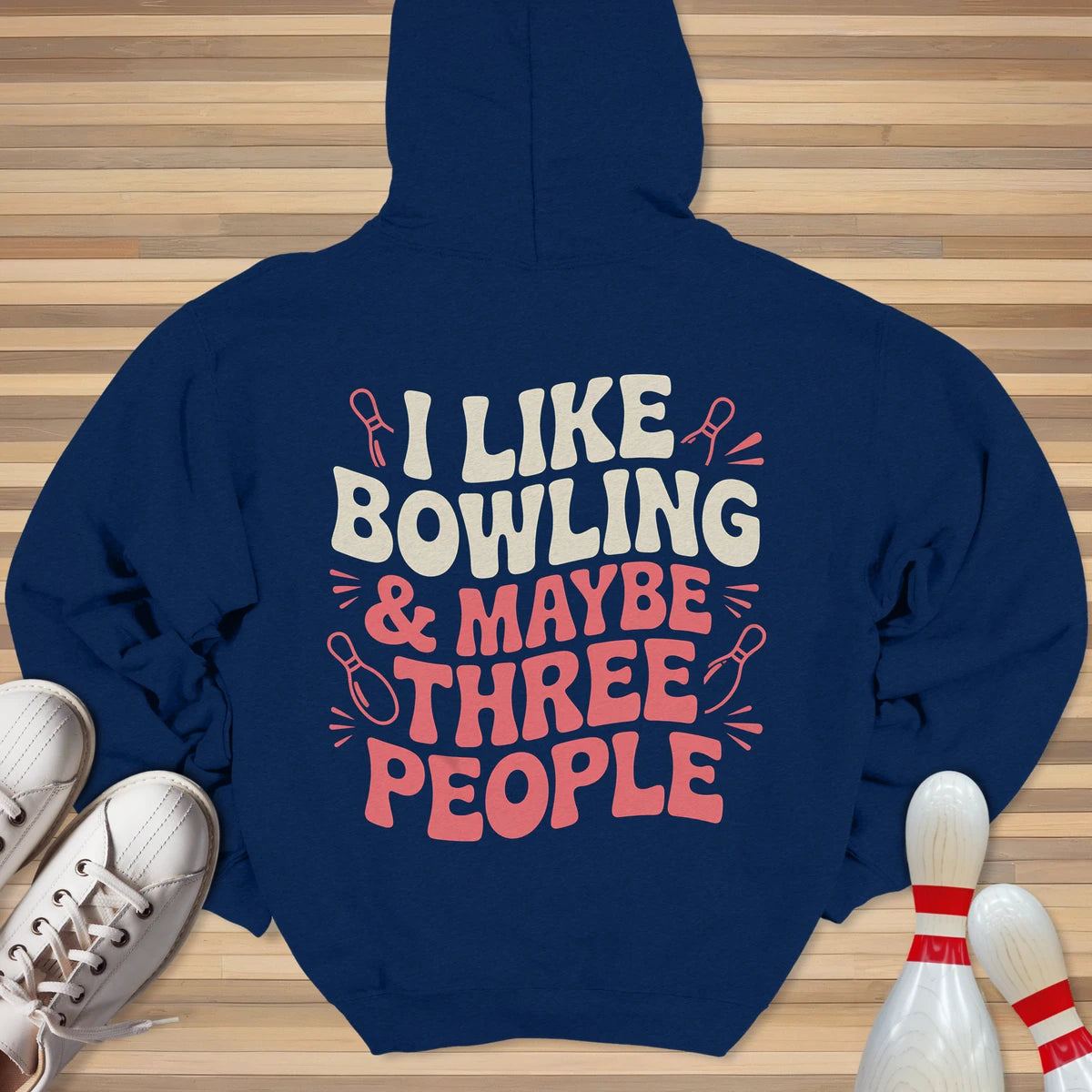 I Like Bowling Groovy Hoodie