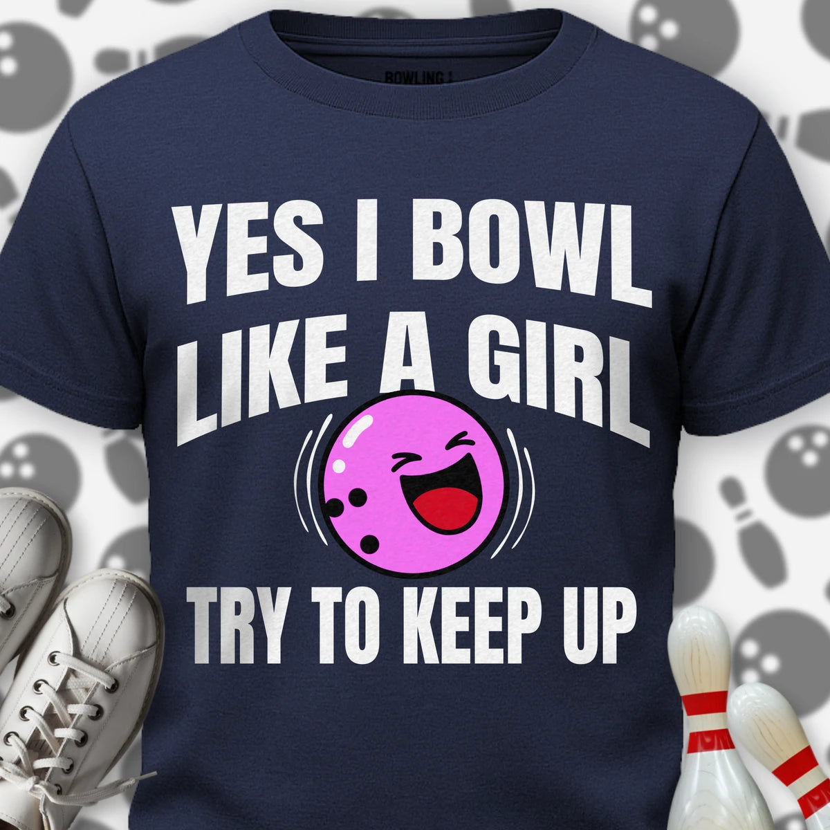 Funny Girl Power Bowling T-Shirt