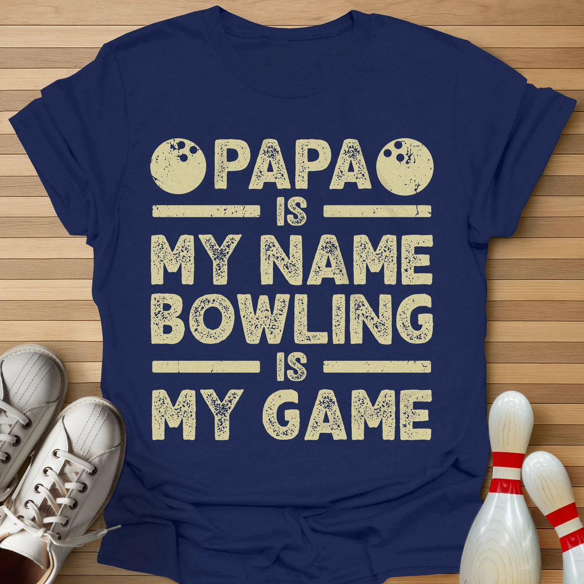 Papa Bowling Is My Game T-Shirt