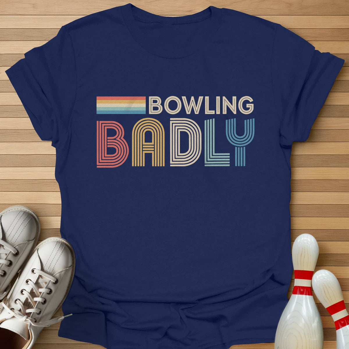 Retro Bowling Badly T-Shirt