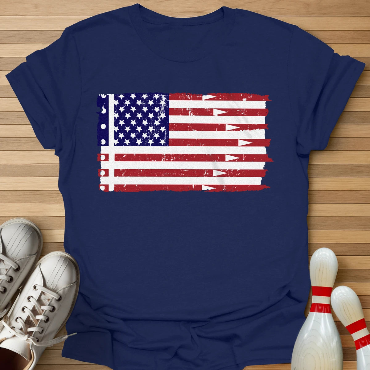Vertical Color Lane Flag T-Shirt