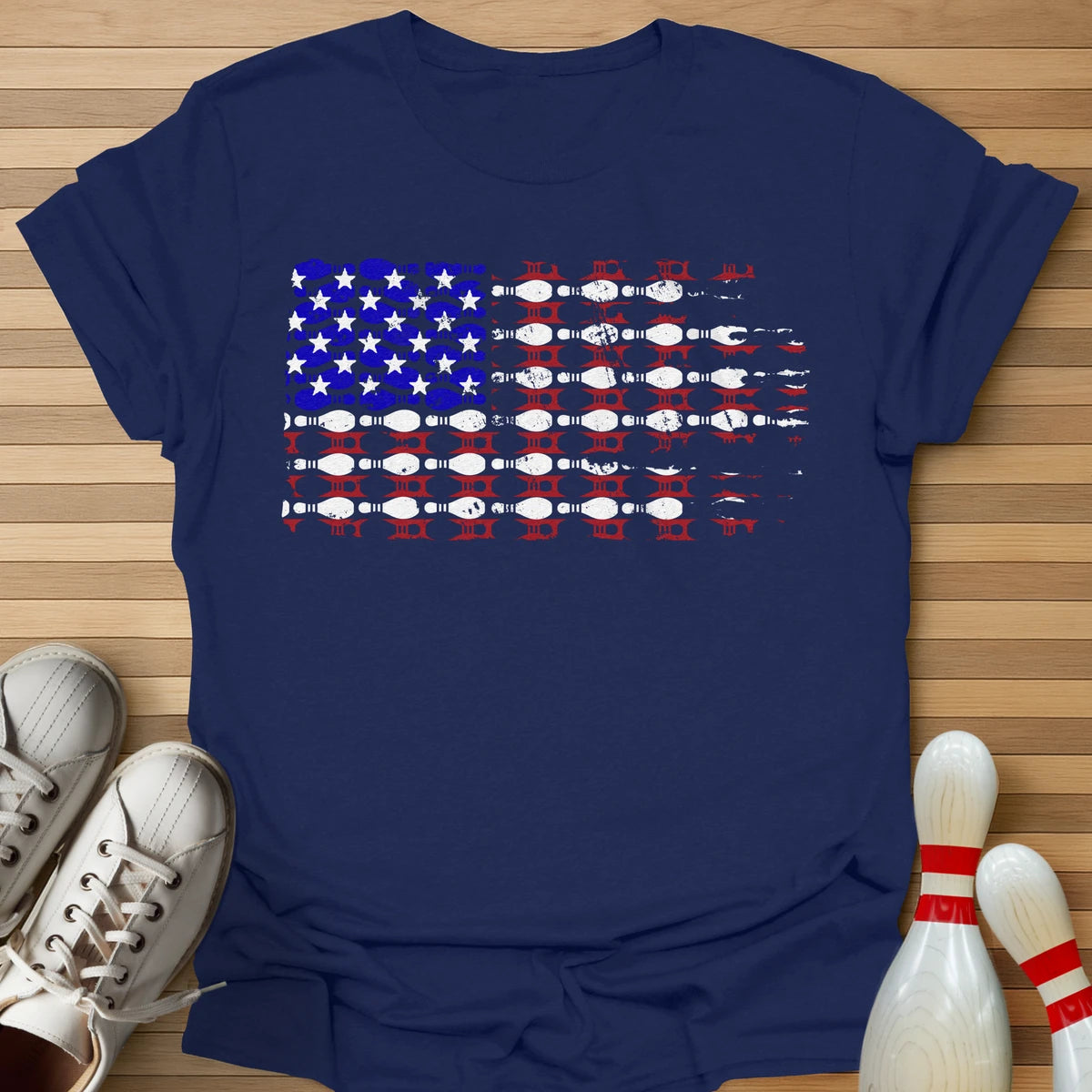 Bowling US Flag T-Shirt