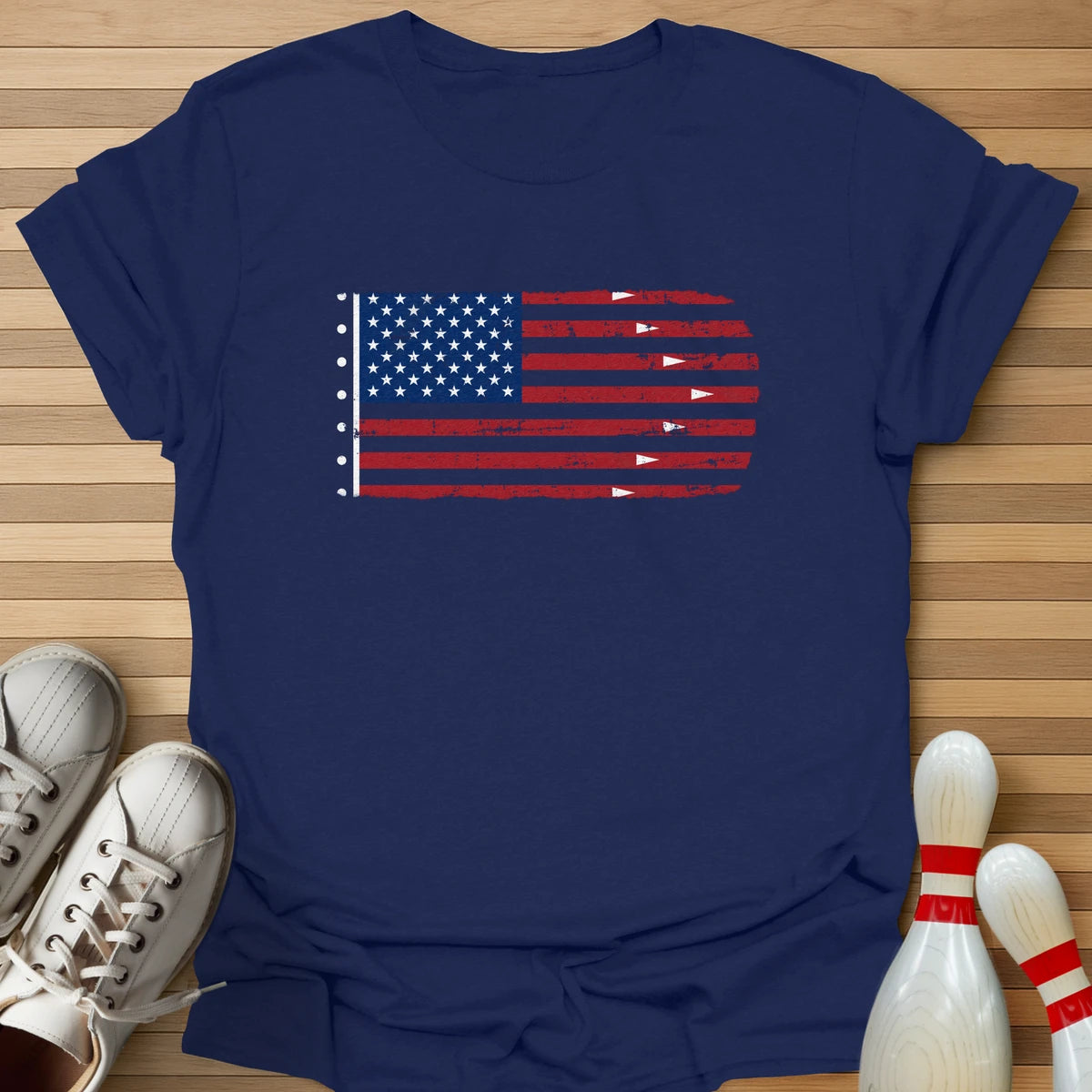 Bowling US Flag T-Shirt
