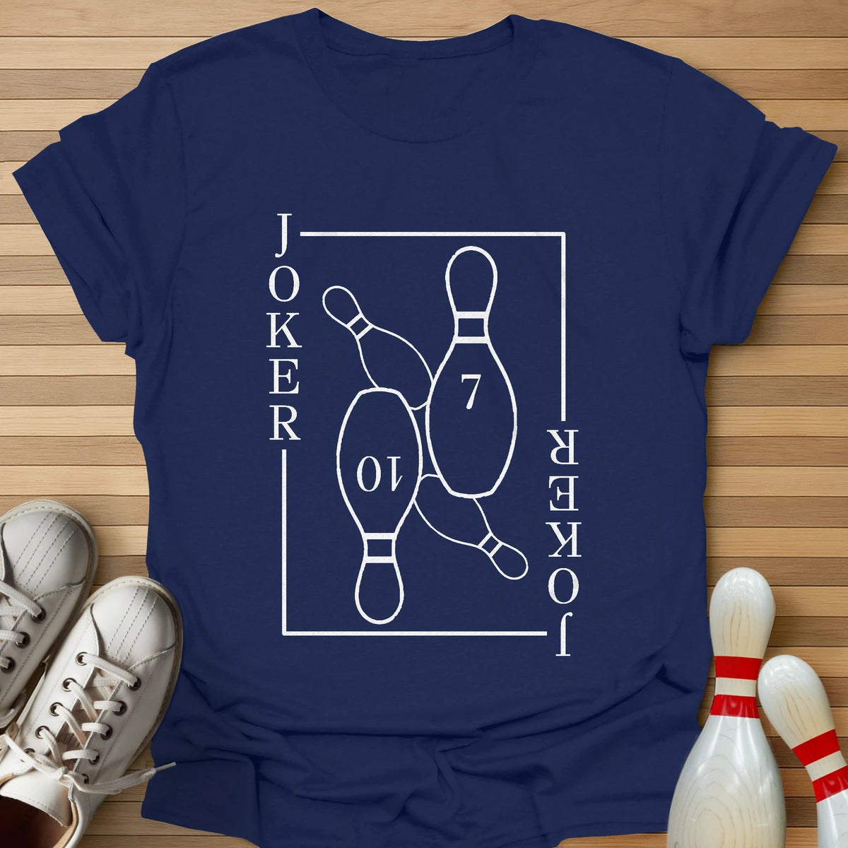 7 10 Pin Joker Card Line T-Shirt