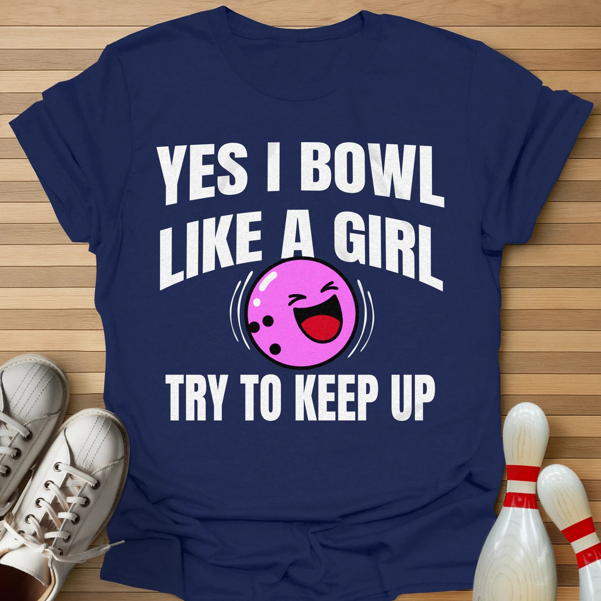 Funny Girl Power Bowling T-Shirt