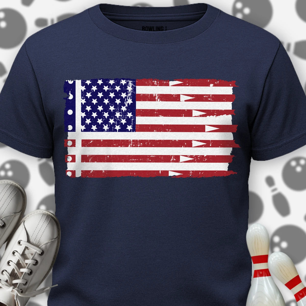 Vertical Color Lane Flag T-Shirt