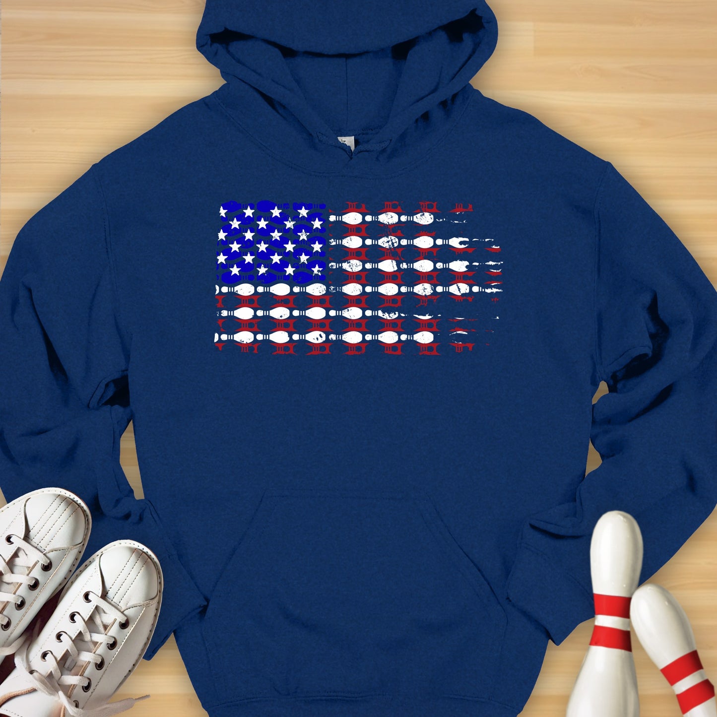 Bowling US Flag Hoodie