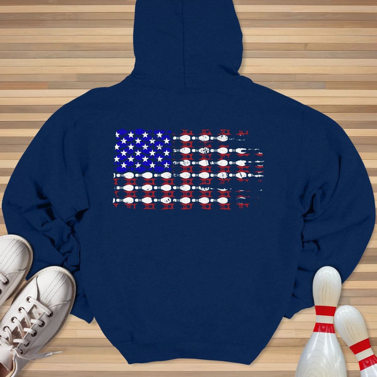 Bowling US Flag Hoodie