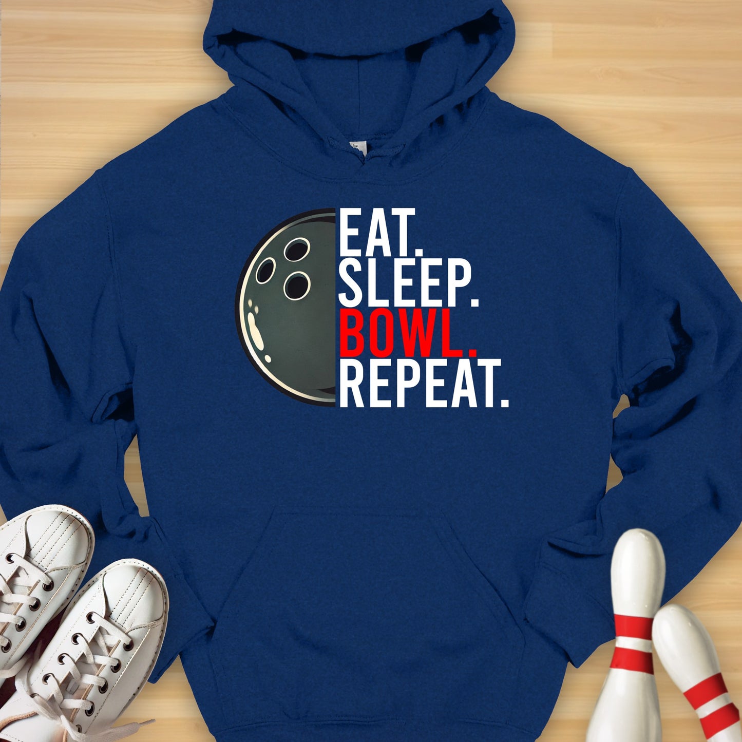 Eat Sleep Bowl Repeat Hoodie