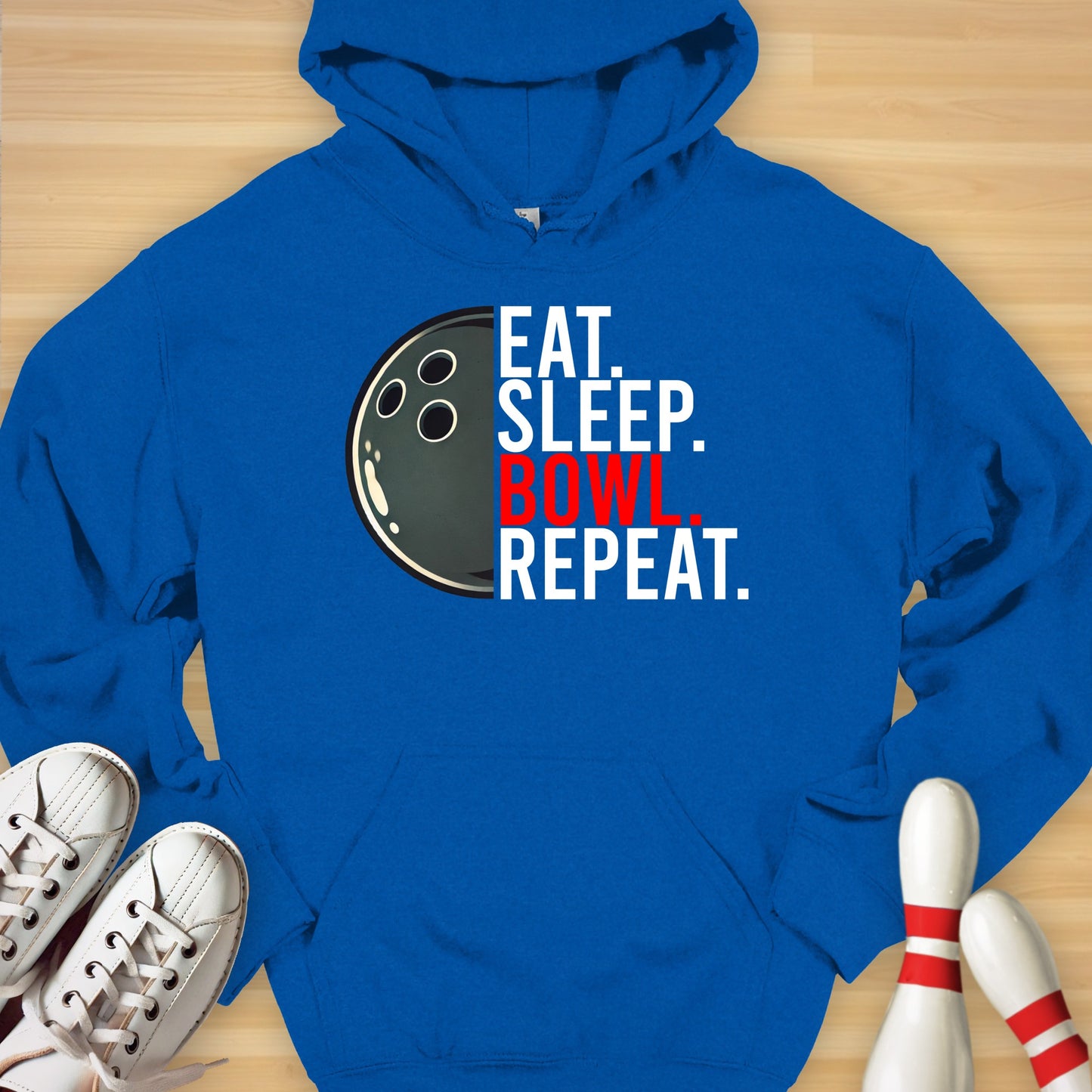 Eat Sleep Bowl Repeat Hoodie