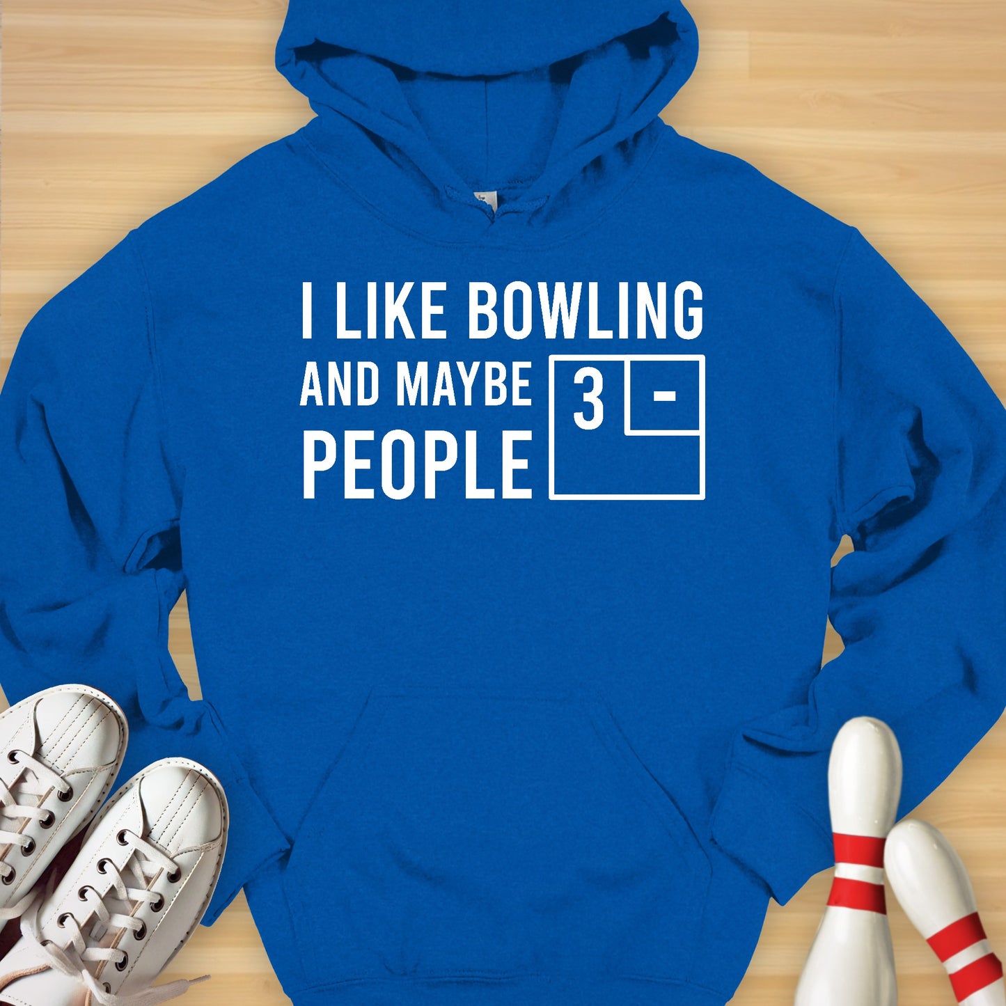 Bowling & Maybe 3 People Scoreboard Hoodie