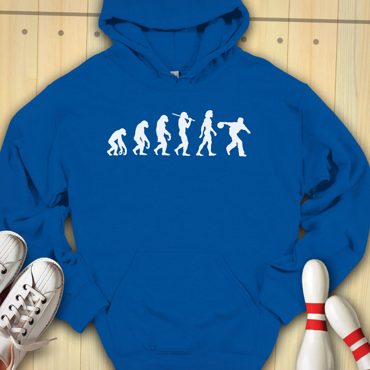 Evolution Of Bowling Hooded Sweatshirt