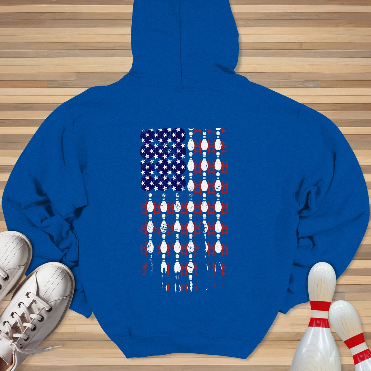 USA Bowling Flag Hoodie