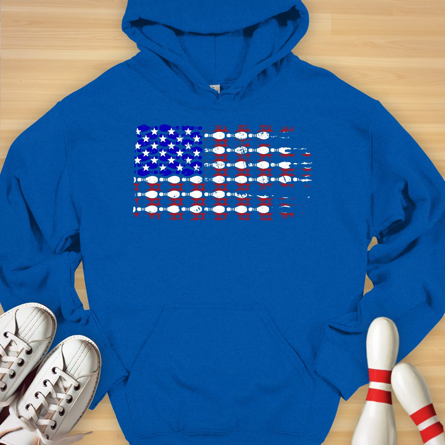Bowling US Flag Hoodie