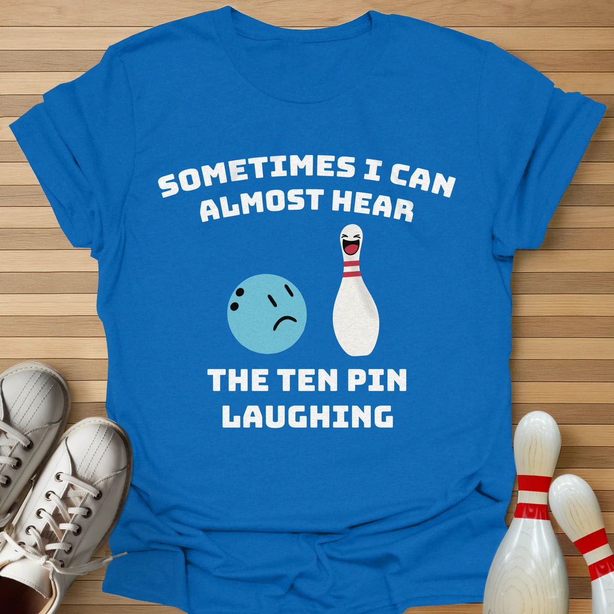Ten Pin Laughing Cartoon T-Shirt